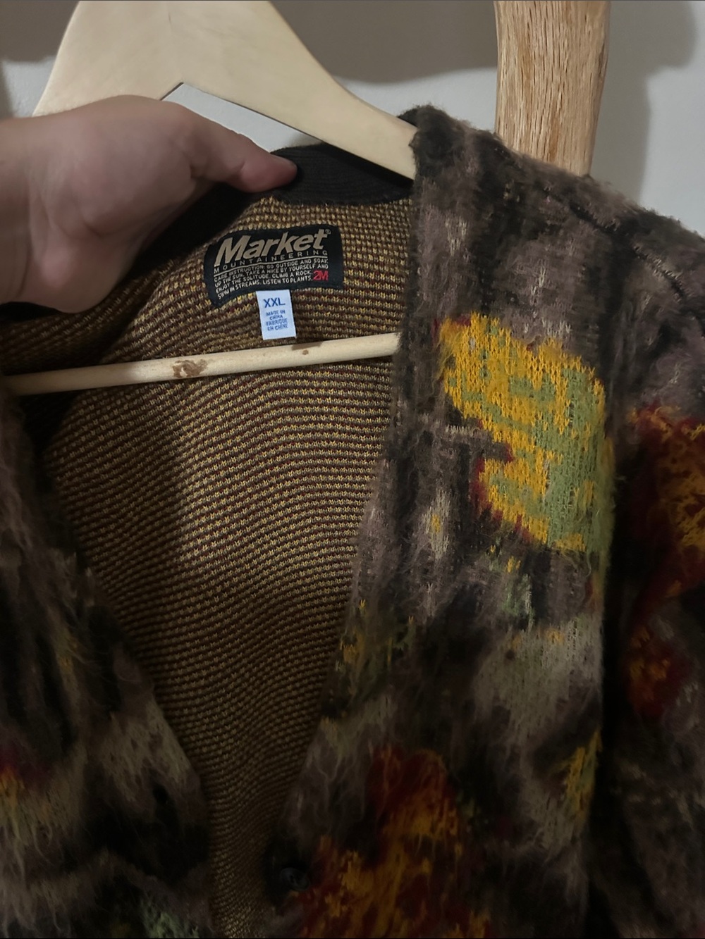 NWOT RARE Deadstocked Market Mountaineering Camo Deep Pile Cardigan - Picture 4 of 4